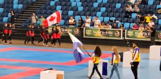 Boneiru bon representá na apertura Panamerikano di karate