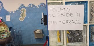 WC na aeropuerto no ta traha