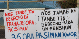 Manifestashon 36 ora di trabou