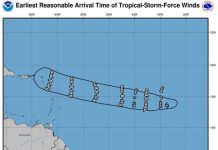 Tormenta tropikal Dolly moviendo wèst